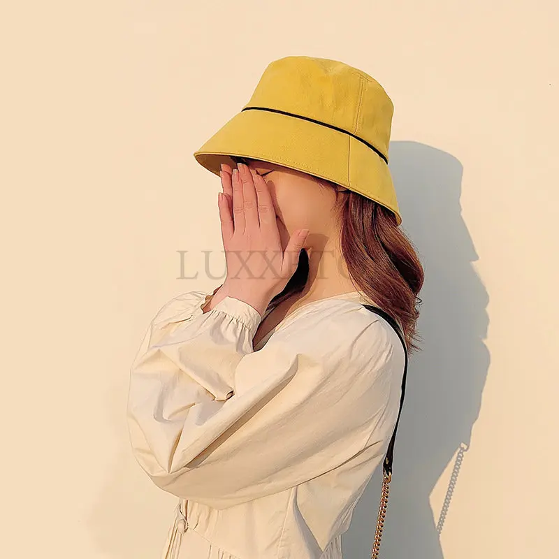 

Женская Стандартная Повседневная однотонная Панама в стиле хип-хоп