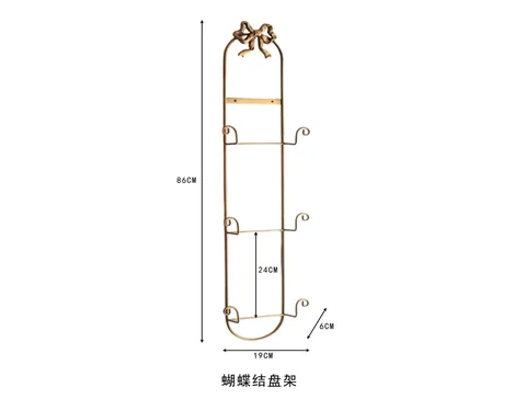 Декоративная настенная стойка для тарелок и чашек