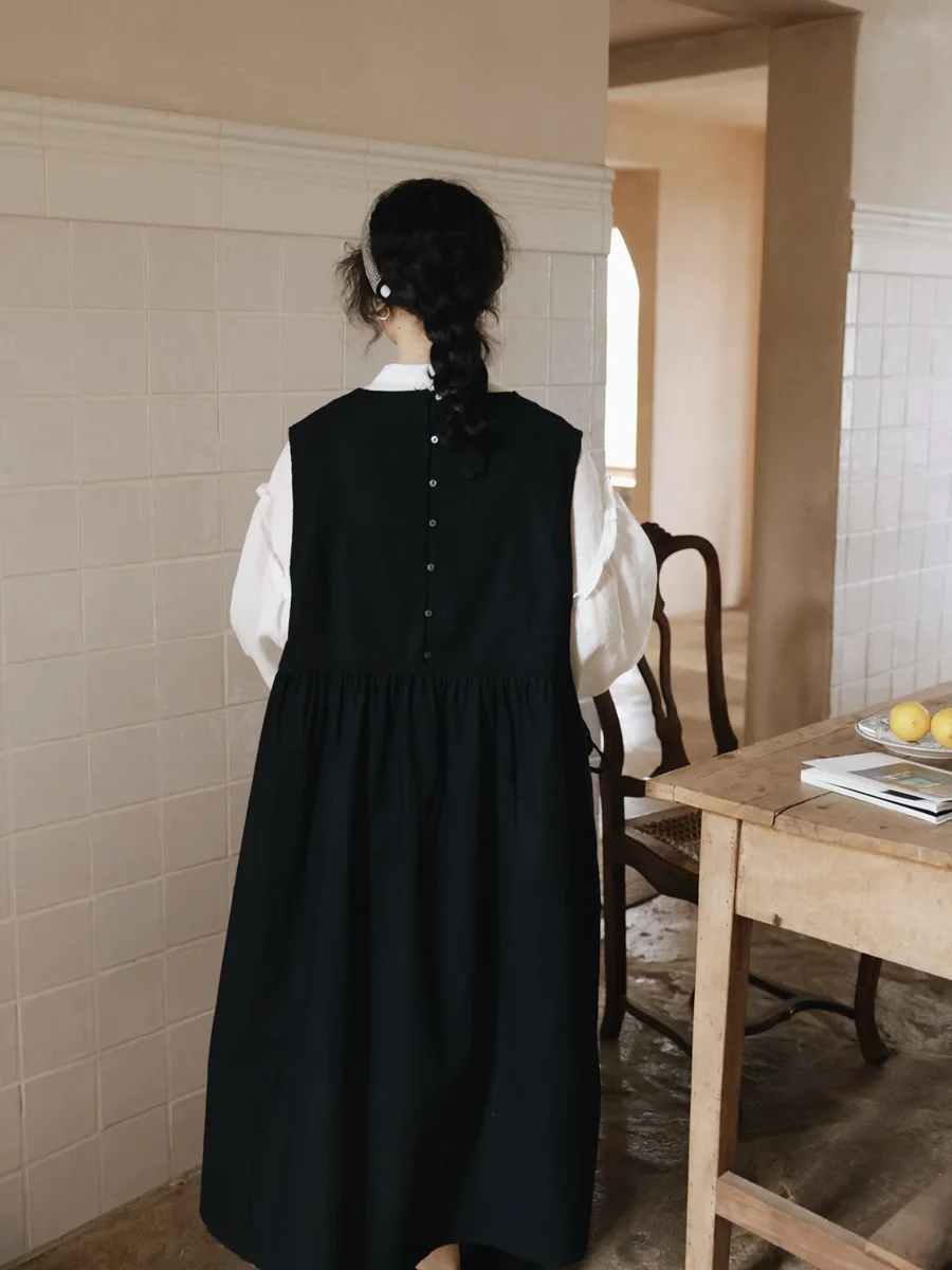 Японский женский плиссированный сарафан Mori Sweet Vintage Organ Pleated