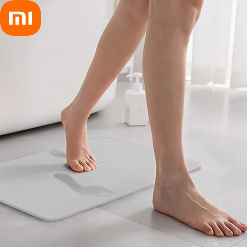

Xiaomi Diatomaceous Earth мягкий коврик для ванной, водовпитывающий полиэстер, волокно, резина, задний нескользящий коврик для душа, коврики для ванны
