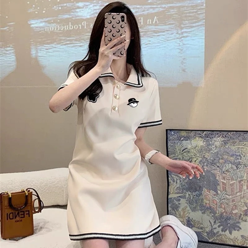 

2023 Golf Dress Women's Golf Clothing Summer Golf Skirt Polo Golf Suit Tennis Women Dress Mini Skirt Horse Golf Wear Women