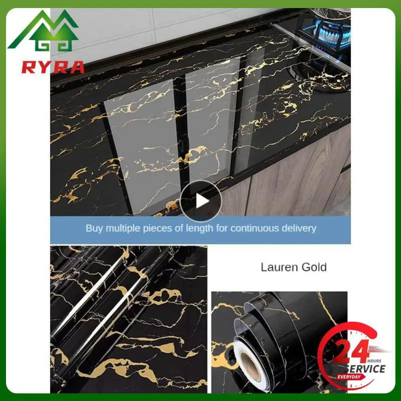 

Durable Oil-proof Stickers Pvc Protective Material Kitchenware Heat Resistant Easy To Clean Marble Sticker Waterproof Membrane
