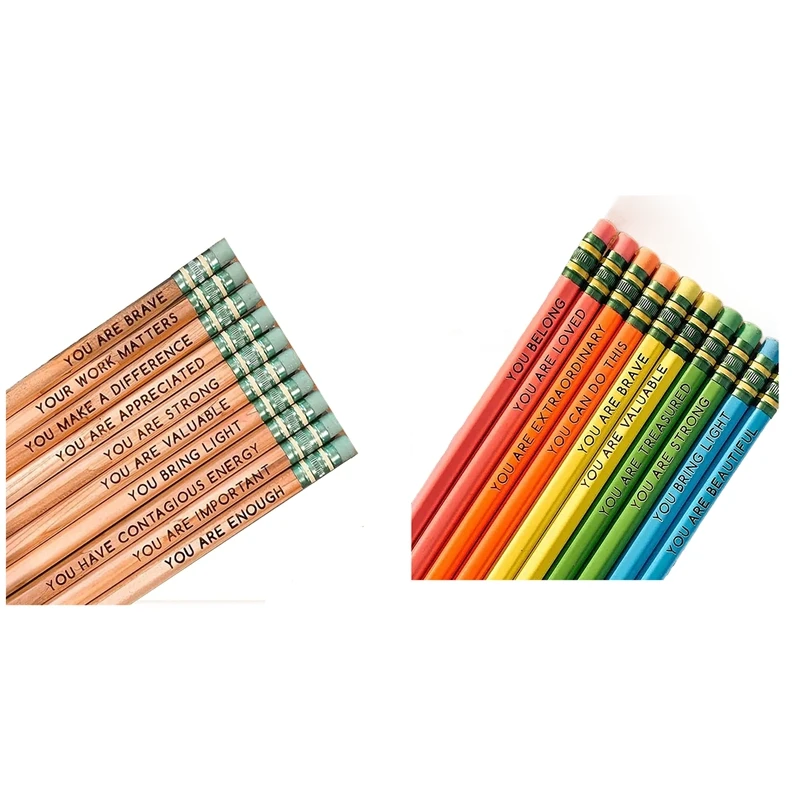 

Набор карандашей с мотивационными высказываниями, новинка 2023, Вдохновляющие деревянные карандаши