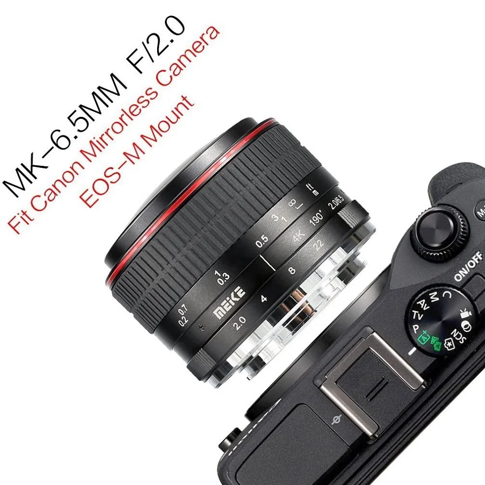 Фото Meike 6,5 мм f2.0 APS-C широкоугольный ручной круглый объектив «рыбий глаз» для Canon EF-M EOS M M2 M3 M5 M6 M10 M50 M50II M100 M6II M200 №5
