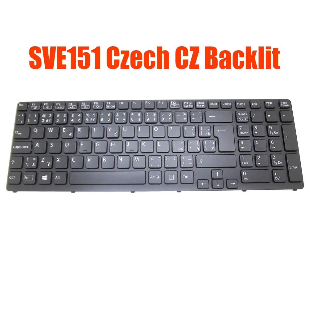 Клавиатура для ноутбука SONY для VAIO SVE151 SVE17 149152711CZ 90.4XW07.S0C 149168711 ГБ 90.4XW07.10U, Чешская Канада, Новинка