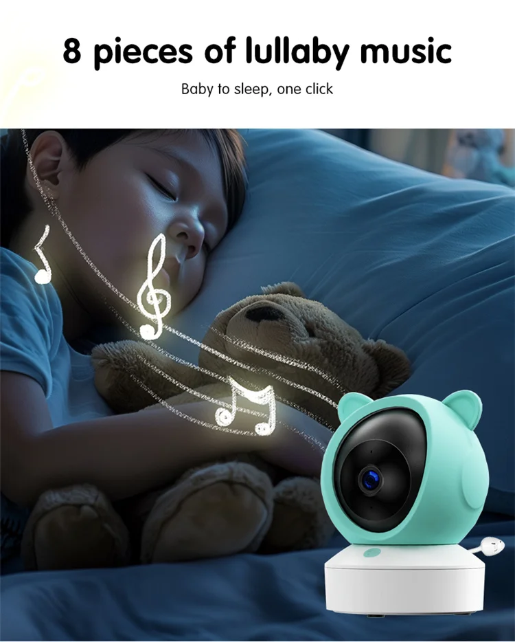 5 Inch Lcd Screen Tuya Cry Detect Baby Phone Wireless Two Way Audio Lullaby 1080P Wifi Camera Video Baby With Tuya App (art.: 3920cf118bd92) - 3920cf118bd92