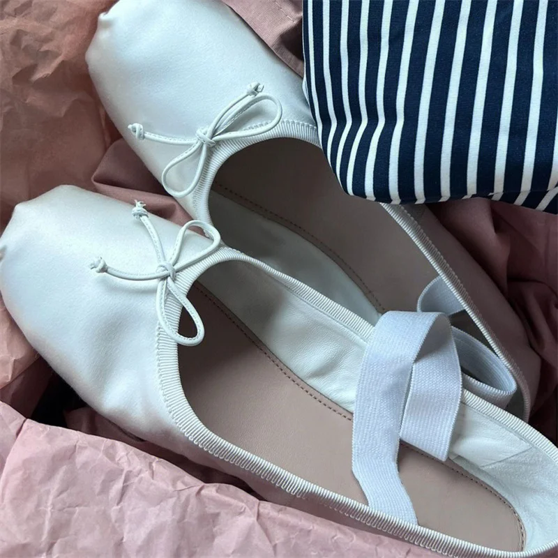 

Женские туфли с бантом-бабочкой, элегантные белые туфли мэри джейн на Плоском Каблуке, с круглым носком и бантом