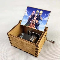 naruto anime wooden hand crafted moon music box uzumaki naruto uchiha sasuke cartoon printing music box birthday gift for kids