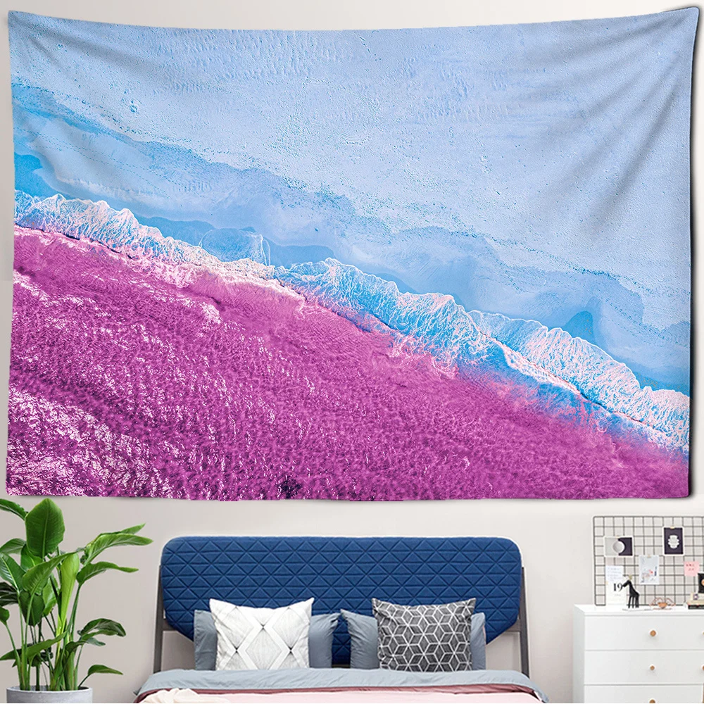 

Психоделический пейзаж, гобелен, природный пейзаж, настенное покрывало для кровати, домашний декор в стиле бохо