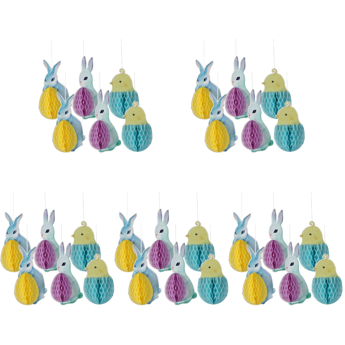 

30 Pcs Decoration Birthday Easter Party Accessory Photo Props Party Hanging Pendants for Party Easter Wall