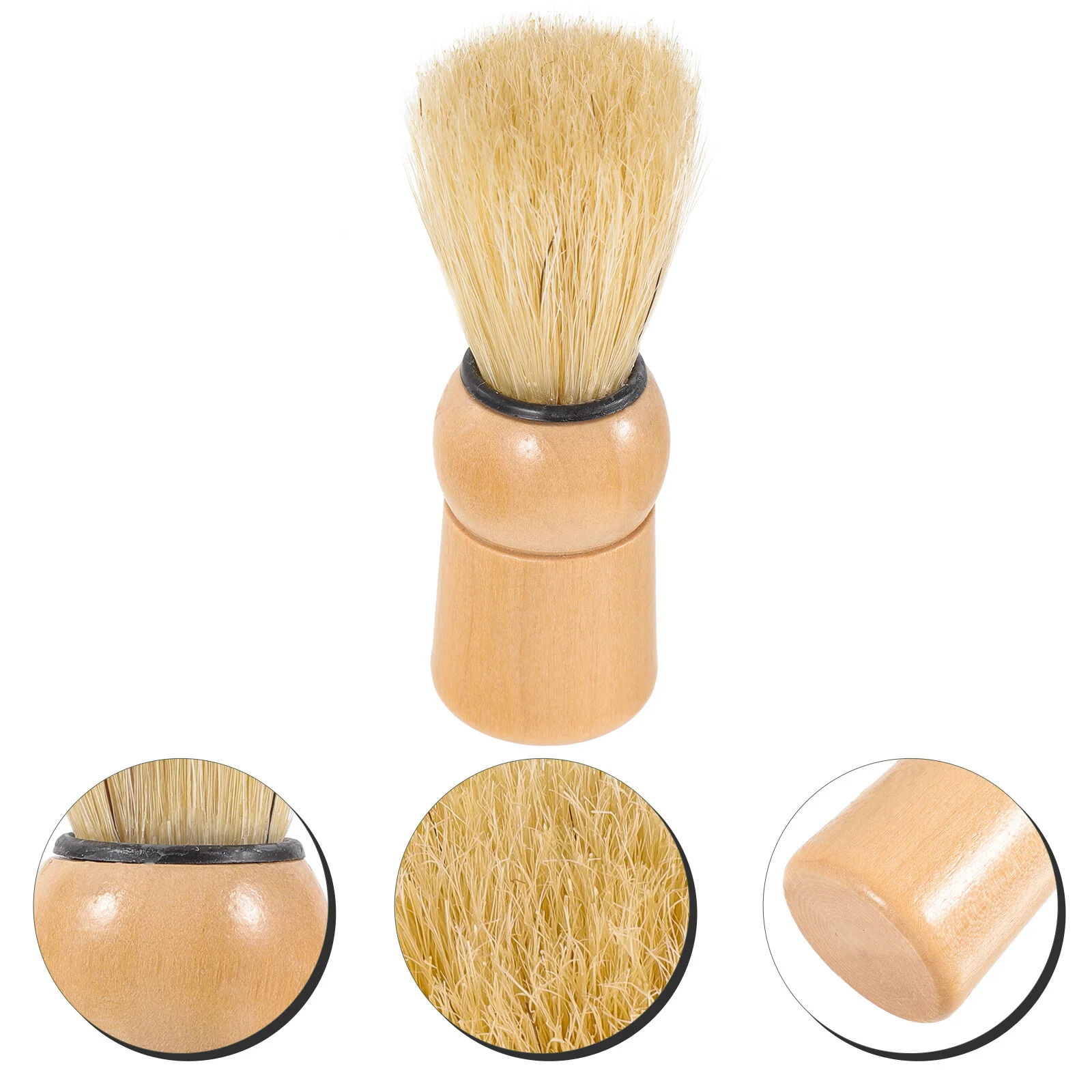 

Mens Shaving Shave Brush Wood Handle Beard Hairdressing Tool 8.5x2.5cm Man