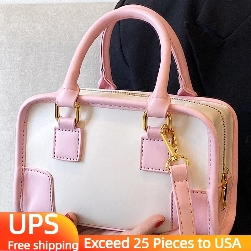 

Fashion Shoulder Bag Women 2022 Cute Handbags Purse Female Designer Luxury PU Leather Square Crossbody Bags Ladies