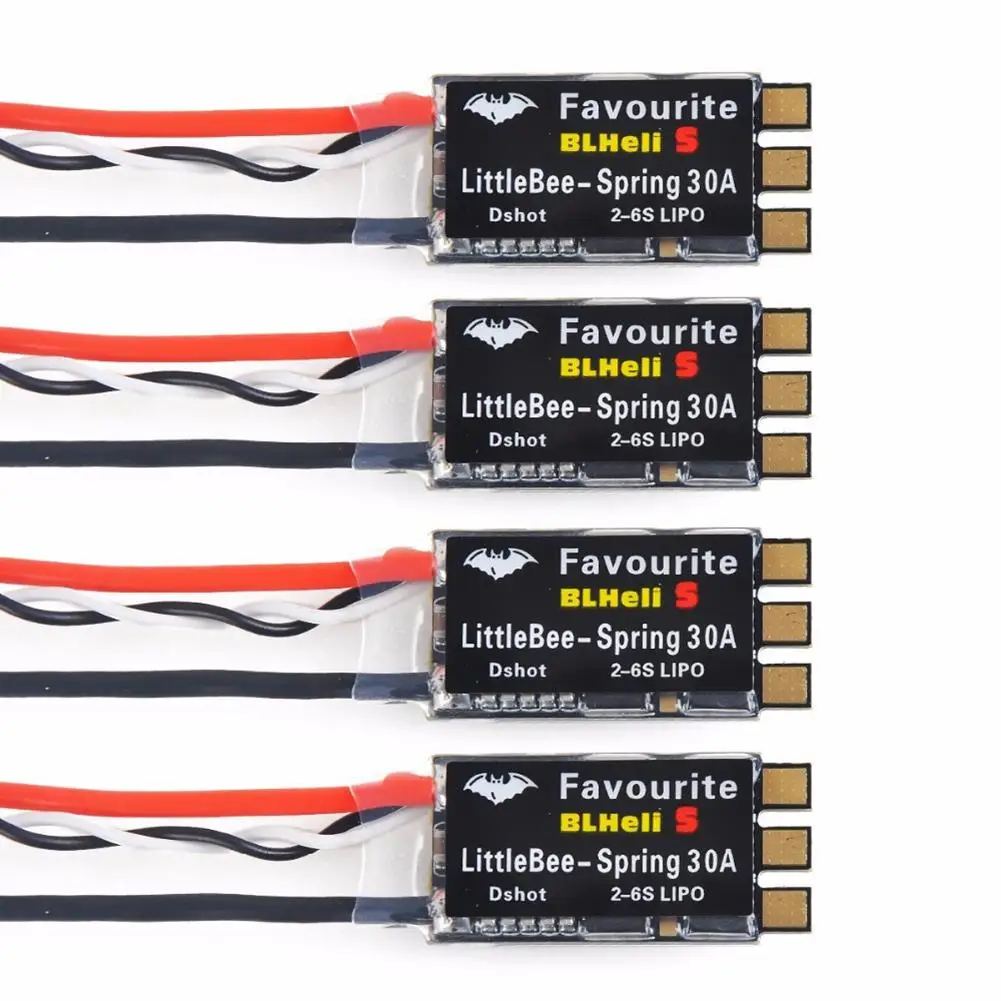 

4pcs Favourite FVT Littlebee 30A-S Esc BLHeli_S OPTO 2-6S Supports Mulitshot Oneshot42 Oneshot125 RC Accessories Drop Shipping