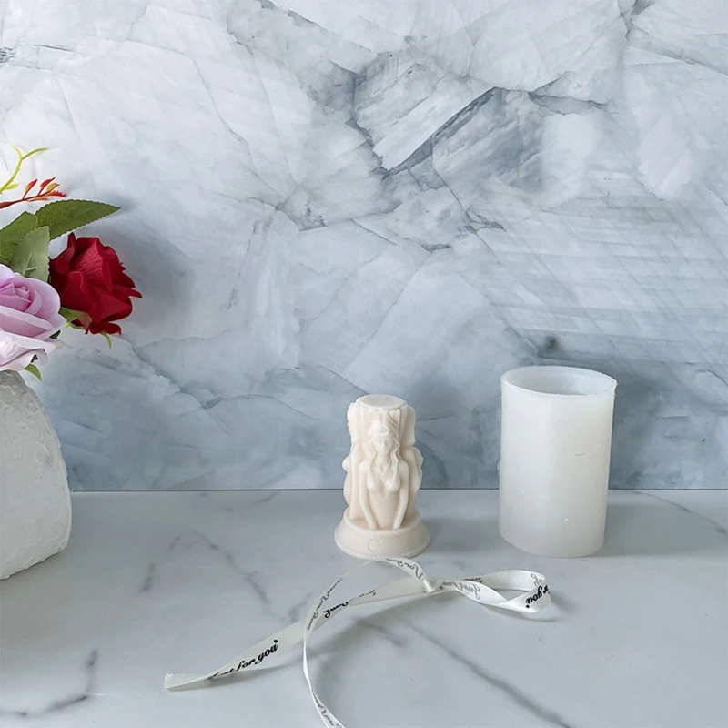 

Силиконовые формы для свечей, силиконовые формы в форме трех богини, «сделай сам», форма для смолы в форме колонной женщины, аксессуары для ручного изготовления, T21C