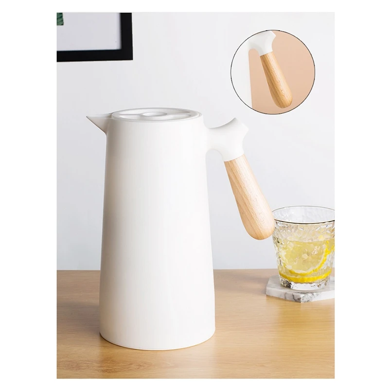 Скандинавский термос кувшин колба с деревянной ручкой изоляционный горшок