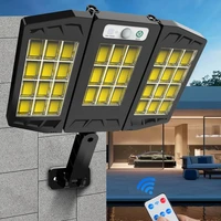 remote control 384 led solar street light outdoor wall lamp waterproof led with 3 modes motion sensor lights sunlight for garden