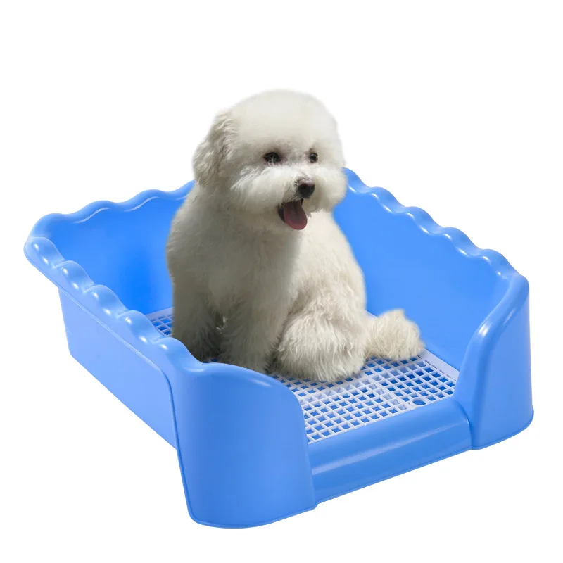 

Dog Toilet Portable Potty Plate Pee Training Bedpan Sanitary Tray Separable Three-Sided Fence Poo Pad With Pillar Pet Products