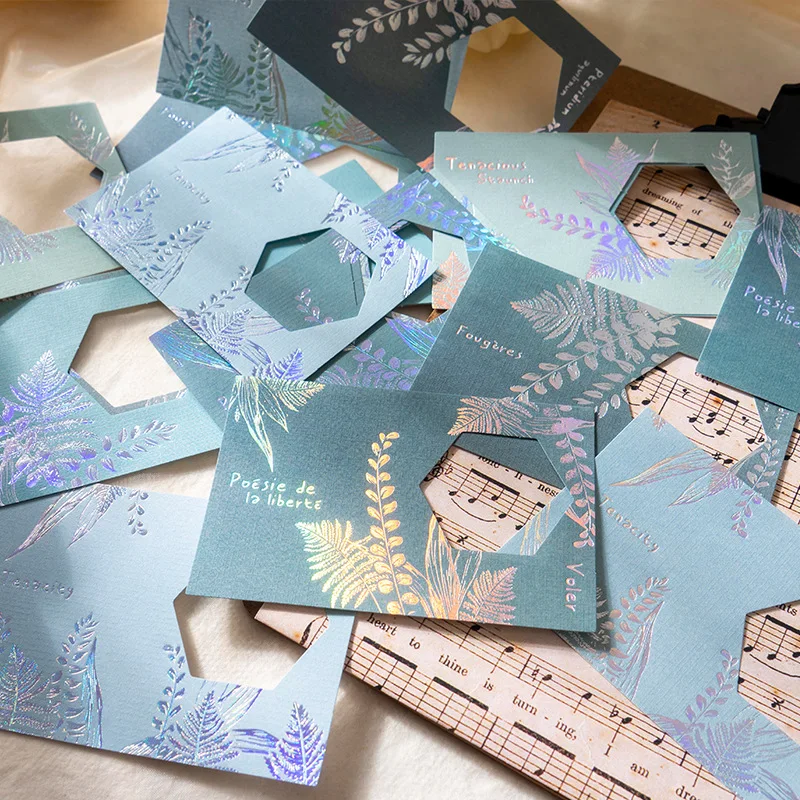 

20pcs Retro Plant Hollow Material Paper Card Stock Decorative Background Paper Diary Album Lable Junk Journal Planner