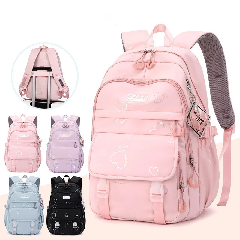 

Детский школьный ранец для девочек, милый легкий Водонепроницаемый рюкзак для учеников начальной школы