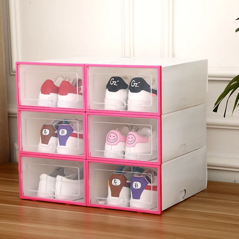 

Transparent Plastic Shoe Table Storage Box Sliding Door Type Shoe Box Storage Box