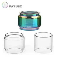 fatube 5pcs rainbow clear bubble straight mini glass cups for tfv16 9ml tfv18 7 5ml glass tube