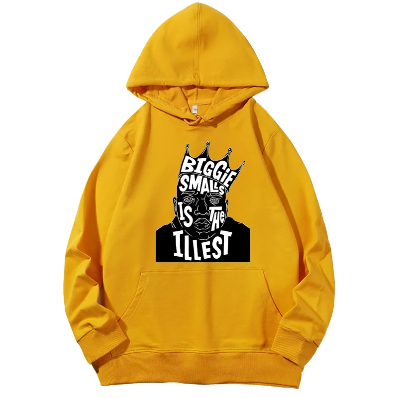 Biggie Illest Rapper graphic Hooded sweatshirts Notorious Big Smalls Gangster Gangsta Rap fashion Hooded Shirt Men's sportswear