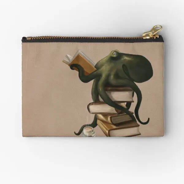 

Well Read Octopus Zipper Pouches Panties Pocket Cosmetic Key Wallet Packaging Storage Coin Women Pure Money Bag Small Underwear