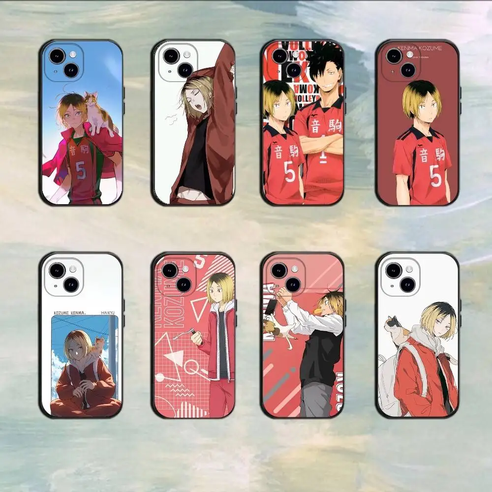 Фото Чехол для iPhone с изображением аниме H-Haikyuu Nekoma для 17, 16, 15, 14, 13, 12, 11, Mini XS XR X 6S 6 Pro Max Plus, черный мягкий чехол №1