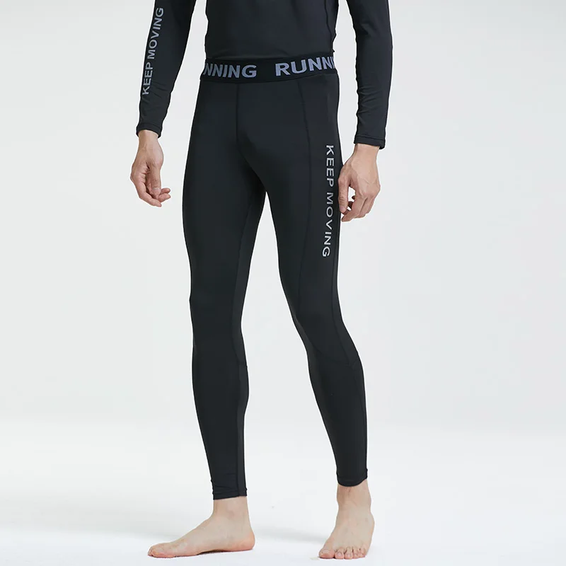 Compression Tight Leggings Men High Waist Lift Pants Fitness Gym Sports Skinny Trousers Training Workout Running