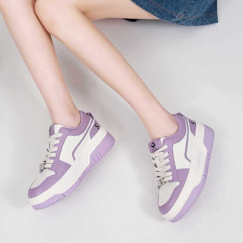 SOMILISS Women Sneakers Genuine Leather Causal Shoes Round Toe Cross Tied Platform Sole Ladies Spring Chunky Sneaker Handmade