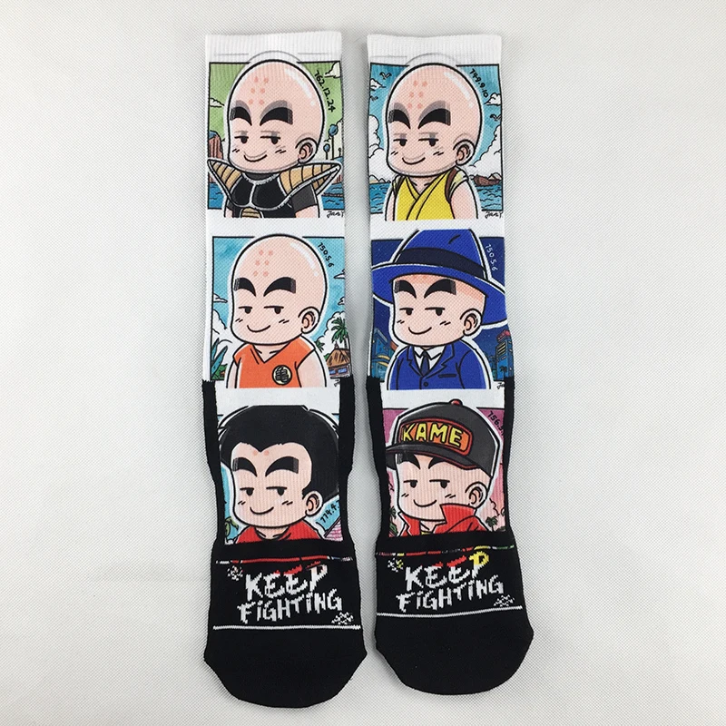 Dragon Ball Mens Socks Anime Monkey King Cartoon Cosplay Funny Two-dimensional Japanese Man Harajuku Print Breathable Long Socks images - 6