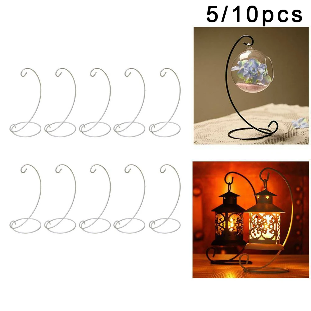 

5pcs/10pcs Iron Hanging Display Stand Holder Rack For Hanging Glass Globe Plant Terrarium Witch Ball And House