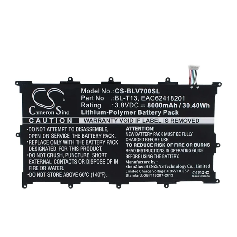 

LG G Pad Tablet 10.1 "V700 BL-T13 tablet battery