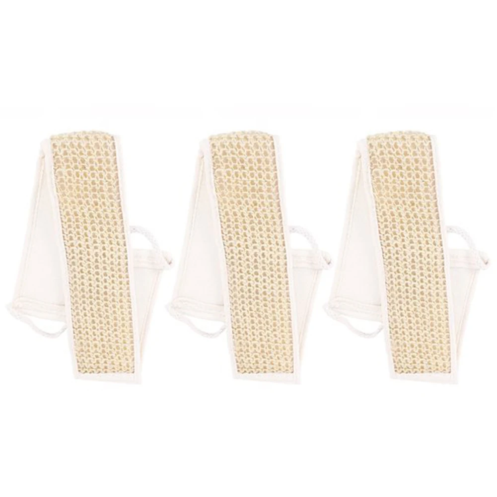 

3pcs/pack Bath Back Scrubber Long Skin Care Washer Strap Exfoliating Dual Sided Cleaning Belt Bathroom Supplies Towel For Shower