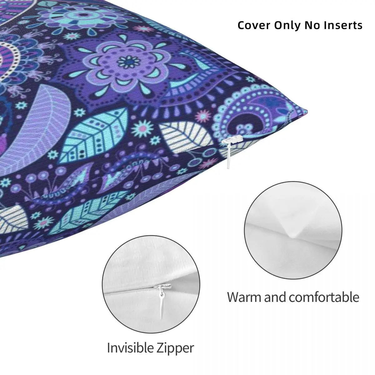 Фиолетовая Подушка Vera Bradley с рисунком Пейсли