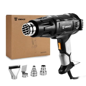 Фен строительный DEKO DKHG02, 220 В, 2000 Вт, с 4 насадками