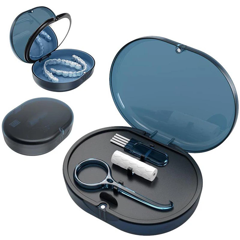 

Двухслойный ортодонтический фиксатор большой емкости, коробка для хранения подтяжек, водонепроницаемая защита от замачивания дыхания и конфиденциальности