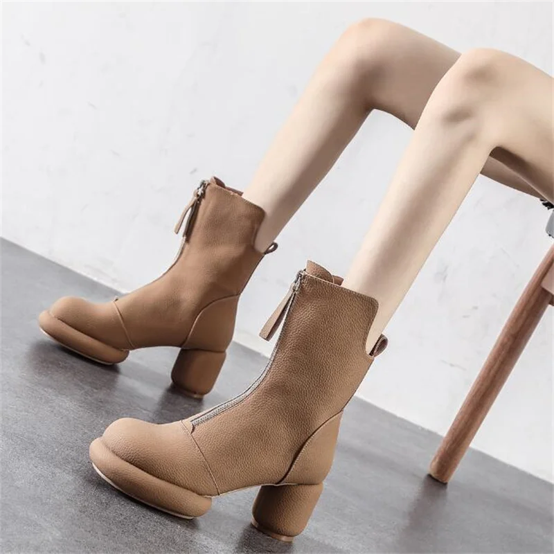 

Женские ботильоны на высоком каблуке, на молнии