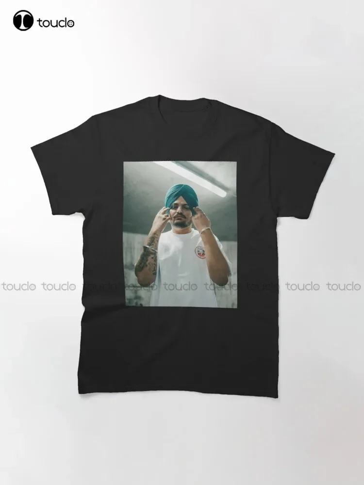 Sidhu Moose Wala Poster Classic T-Shirt Red Shirts Cotton Outdoor Simple Vintag Casual Tee Make Your Design Xs-5Xl Unisex