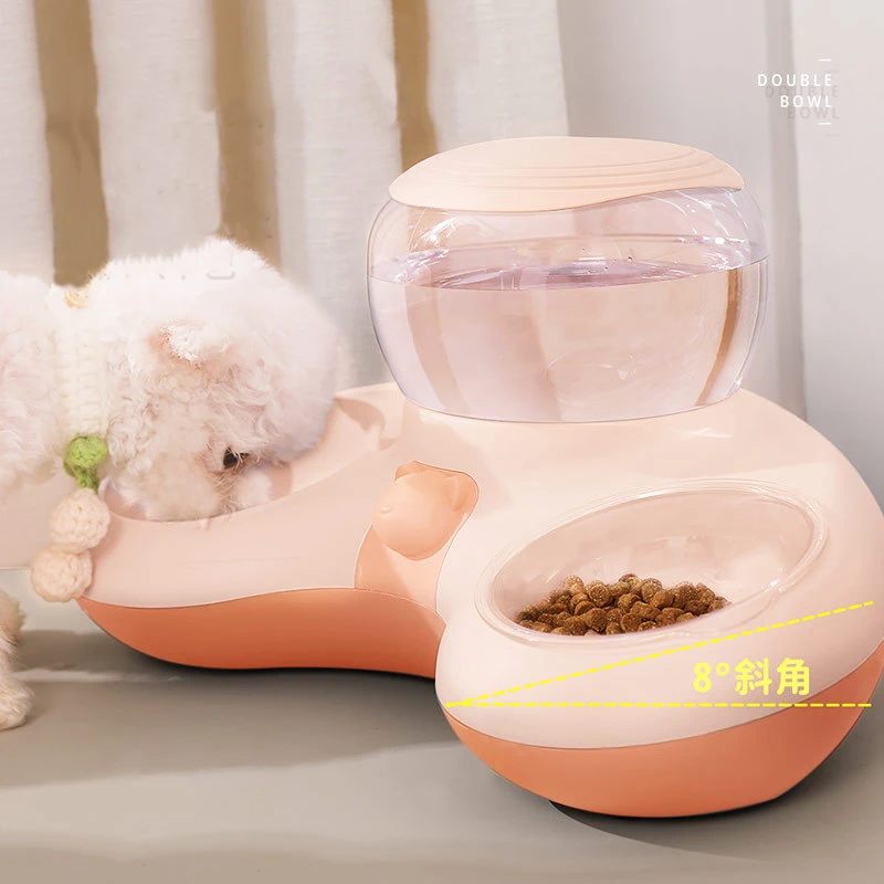 

K40 Cat Food Bowl With Drinker Protection Cervical Vertebra Automatic Drinker Automatic Drinker Dog Bowl Pet Supplies