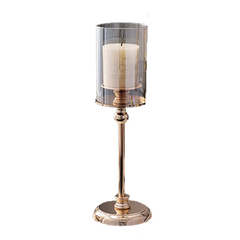 S Black Candle Holder Glass Candlesticks Pillar Candle Holders Home Wedding Christmas Decoration