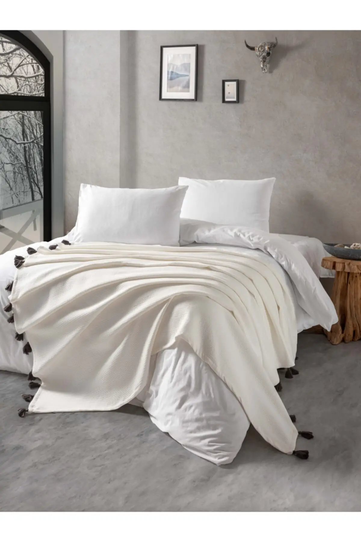 

Постельное белье с одной белой кисточкой на щуку, хлопковая кровать 160x240, ручная работа, снасти на щуку и щуку, текстиль для комнаты, для дома