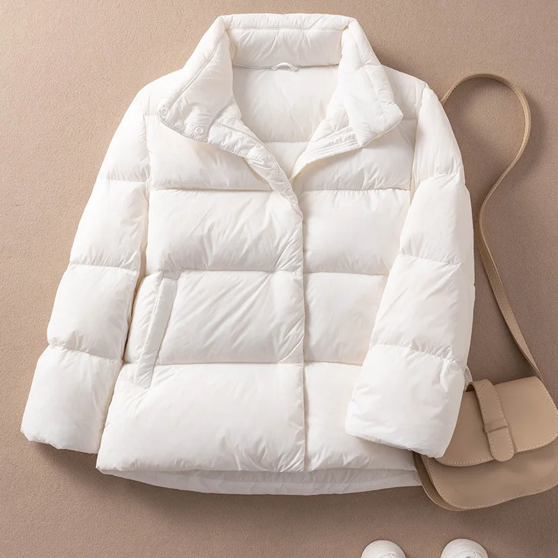 Short Down Jacket Women New Winter Coat Autumn and Winter Casual Stand Collar Coat for Warmth