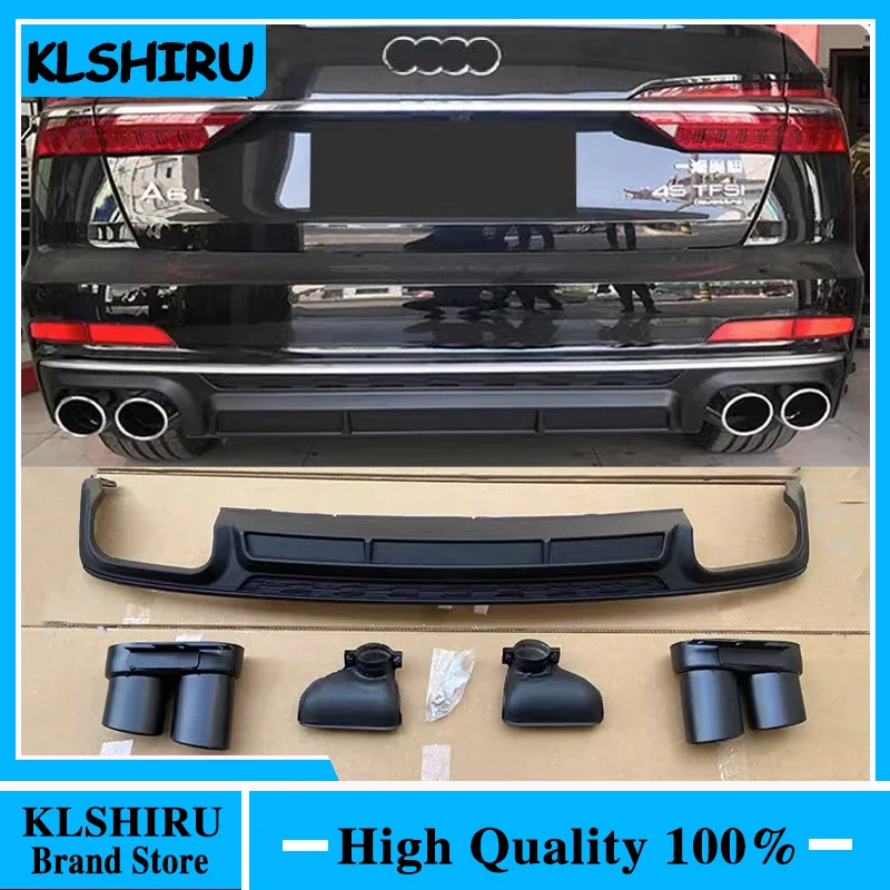 Фото Диффузор для заднего бампера Audi A6 S6 SLINE C8 2019 2020 2021 №1