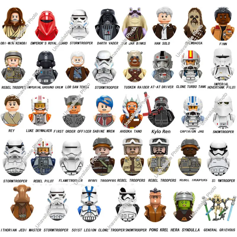 

Конструктор Hasbro Звездные, мандалорианские войны, 501-я легиона, клон солдатика шторма, командующий, клон, фигурки йода, совместимые с строител...