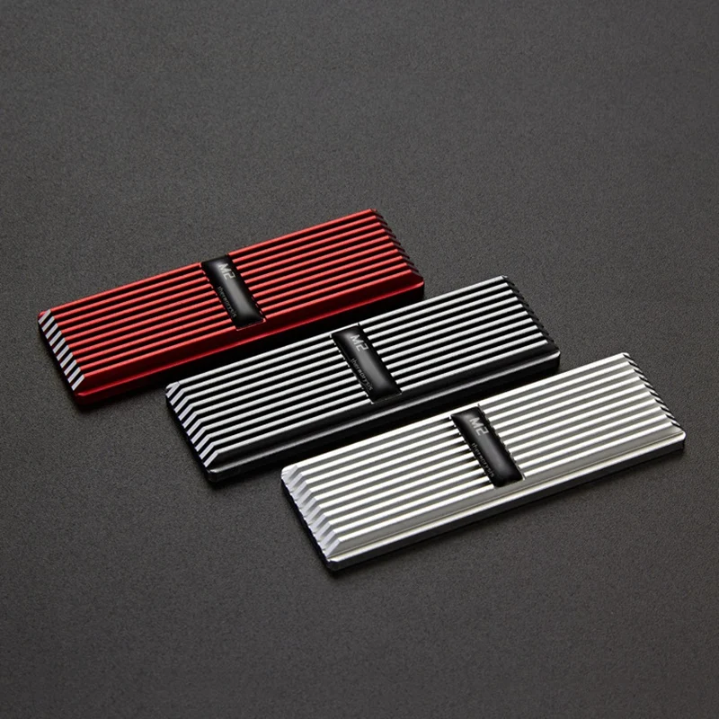 M.2 SSD Heatsink Cooler 2280 Solid State Hard drive Aluminum Cooling Thermal Pad NVME NGFF Radiator Red | Компьютеры и офис