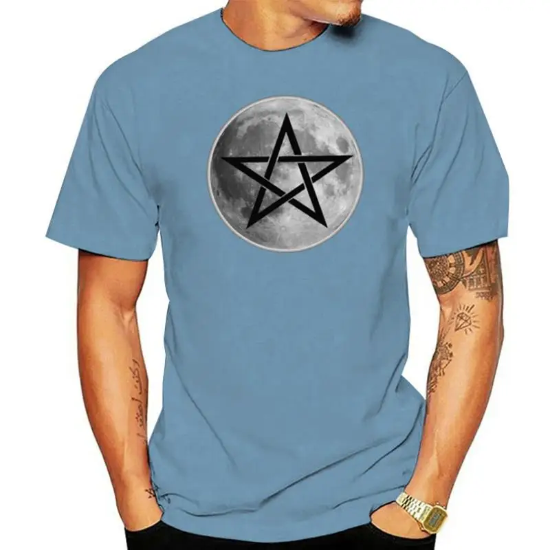 

Esoteric Wicca Pagan Shirt - Full Moon Pentagram Symbol Tee Goddess Coven Witch Colorful Tee Shirt