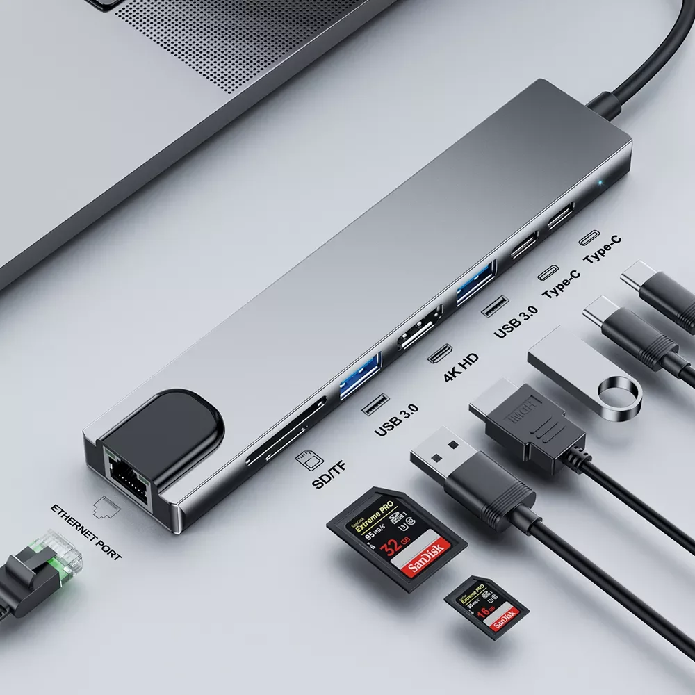 USB-концентратор с Type C на Hdmi концентратор 3 0 Адаптер мульти otg SD кардридер RJ45 USB 3,0 Разветвитель USB C док-станция для Macbook air Pro