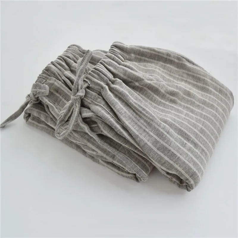 Весна-осень парные 100% хлопковые домашние брюки мужские для сна повседневные