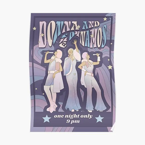 Постер Donna And The Dynamos для концерта, винтажная роспись, Современное украшение, живопись, комната искусства, Настенная картина, смешной декор Печать без рамки